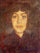 Woman's Head with Beauty Spot in kitchen