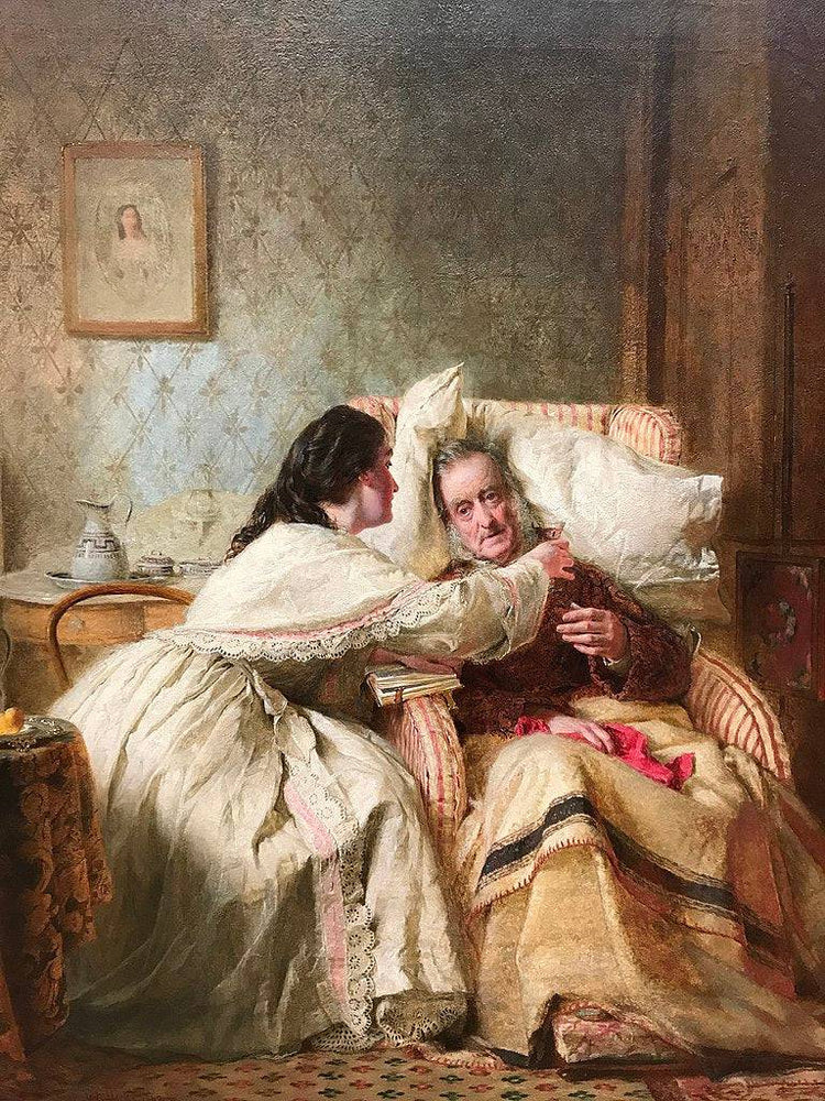 Woman's mission, comfort of old age - George Elgar Hicks