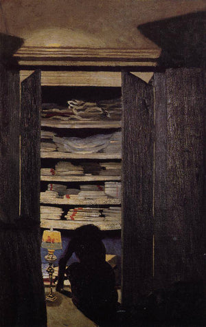 Woman Searching through a Cupboard - Felix Vallotton