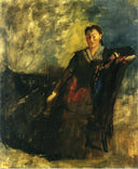 Woman Seated on a Canape by Edgar Degas — male oil painting wall art, Impressionism