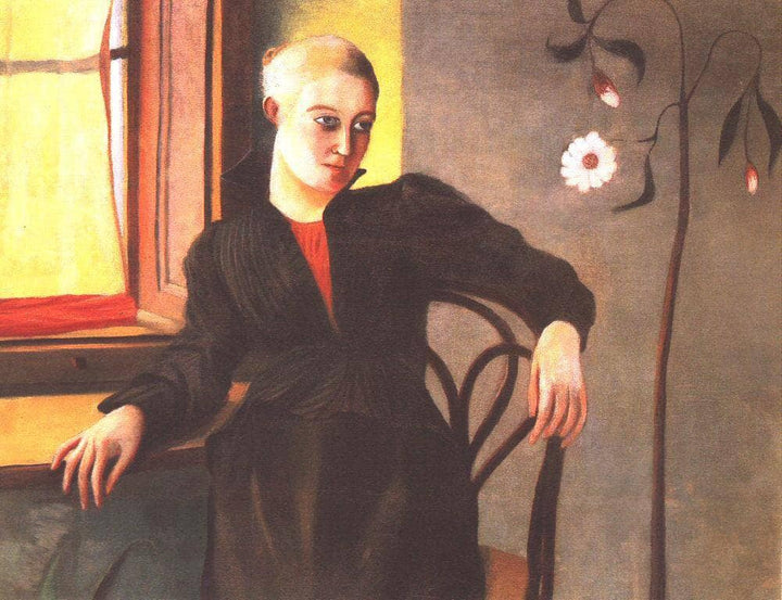 Woman Sitting by the Window by Tivadar Kosztka Csontvary — hand-painted portrait oil painting reproduction on canvas