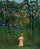Woman Walking in an Exotic Forest in study