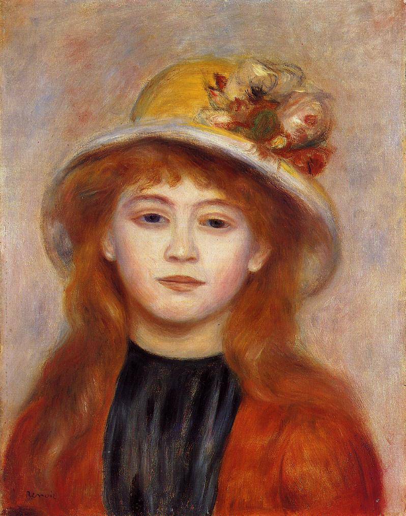 Woman Wearing a Hat - Pierre-Auguste Renoir