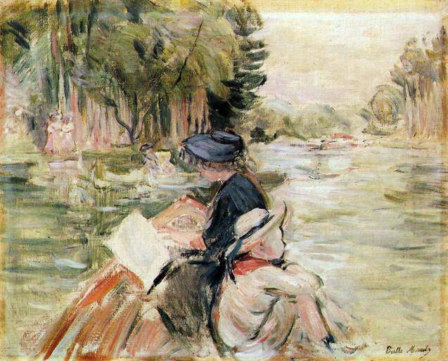 Woman with a Child in a Boat - Berthe Morisot