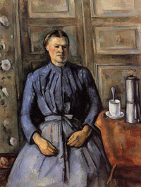 Woman with a Coffee Pot by Paul Cezanne — hand-painted portrait oil painting reproduction on canvas