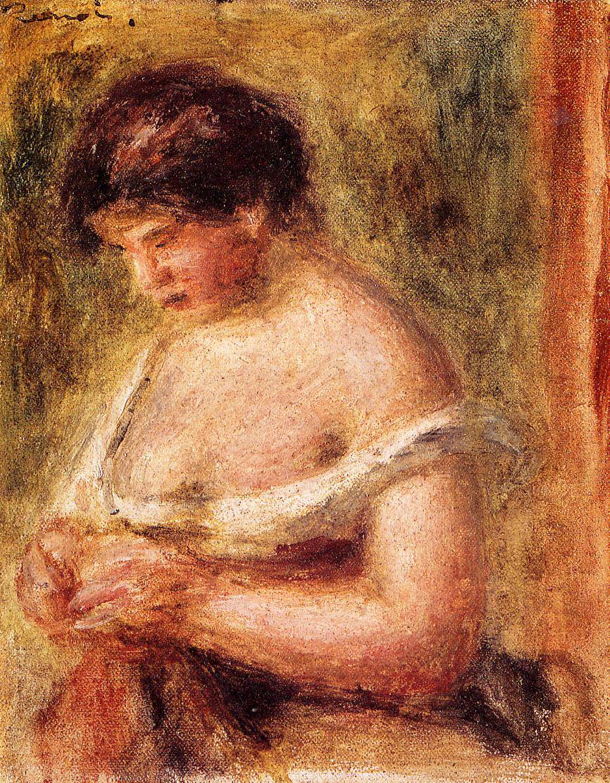 Woman with a Corset - Pierre-Auguste Renoir