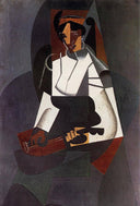 Woman with a Mandolin (after Corot) by Juan Gris — hand-painted portrait oil painting reproduction on canvas
