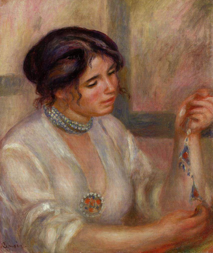 Woman with a Necklace - Pierre-Auguste Renoir