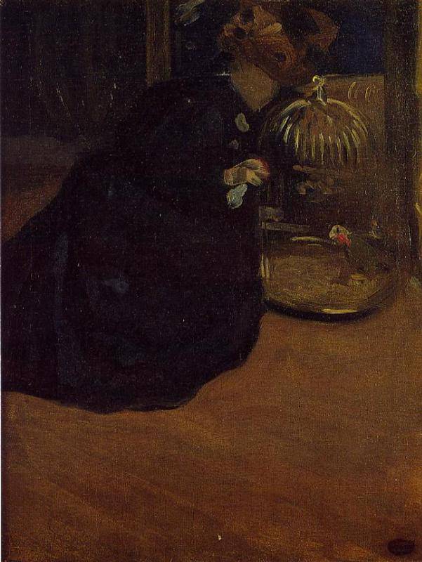 Woman with a Parakeet - Mary Cassatt