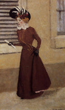 Woman with a Plumed Hat by Felix Vallotton — male oil painting wall art, Post Impressionism