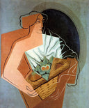 Woman With Basket by Juan Gris — female oil painting wall art, Cubism