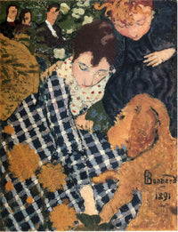 Woman with Dog by Pierre Bonnard — hand-painted abstract oil painting reproduction on canvas