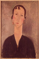 Woman with earrings by Amedeo Modigliani — hand-painted portrait oil painting reproduction on canvas