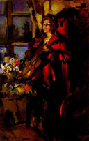 Woman with Guitar by Konstantin Korovin — male oil painting wall art, Impressionism