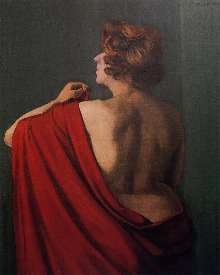 Woman with Red Shawl - Felix Vallotton