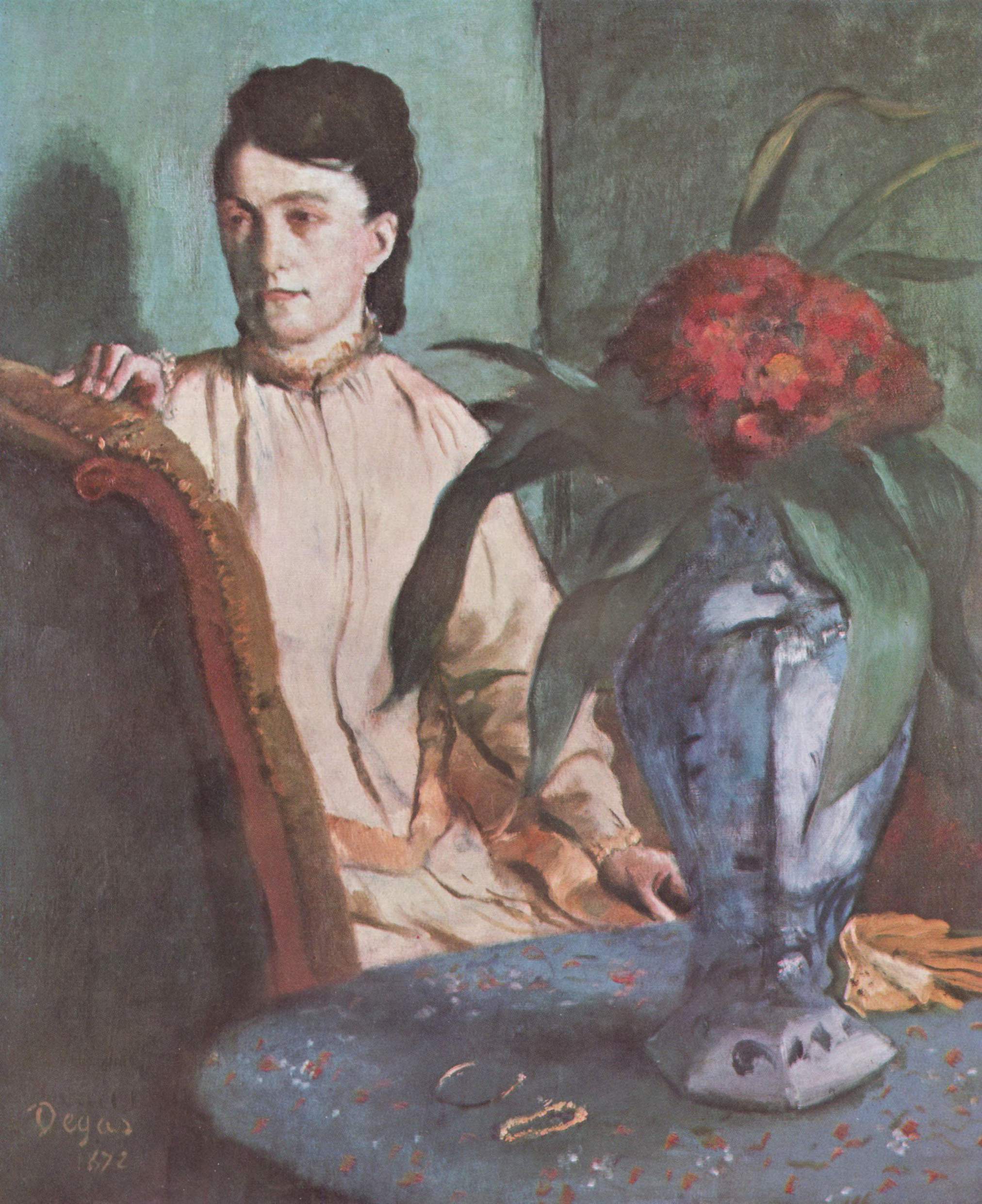 Woman with the Oriental Vase - Edgar Degas