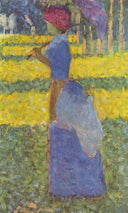 Woman with Umbrella by Georges Seurat — hand-painted botanical oil painting reproduction on canvas