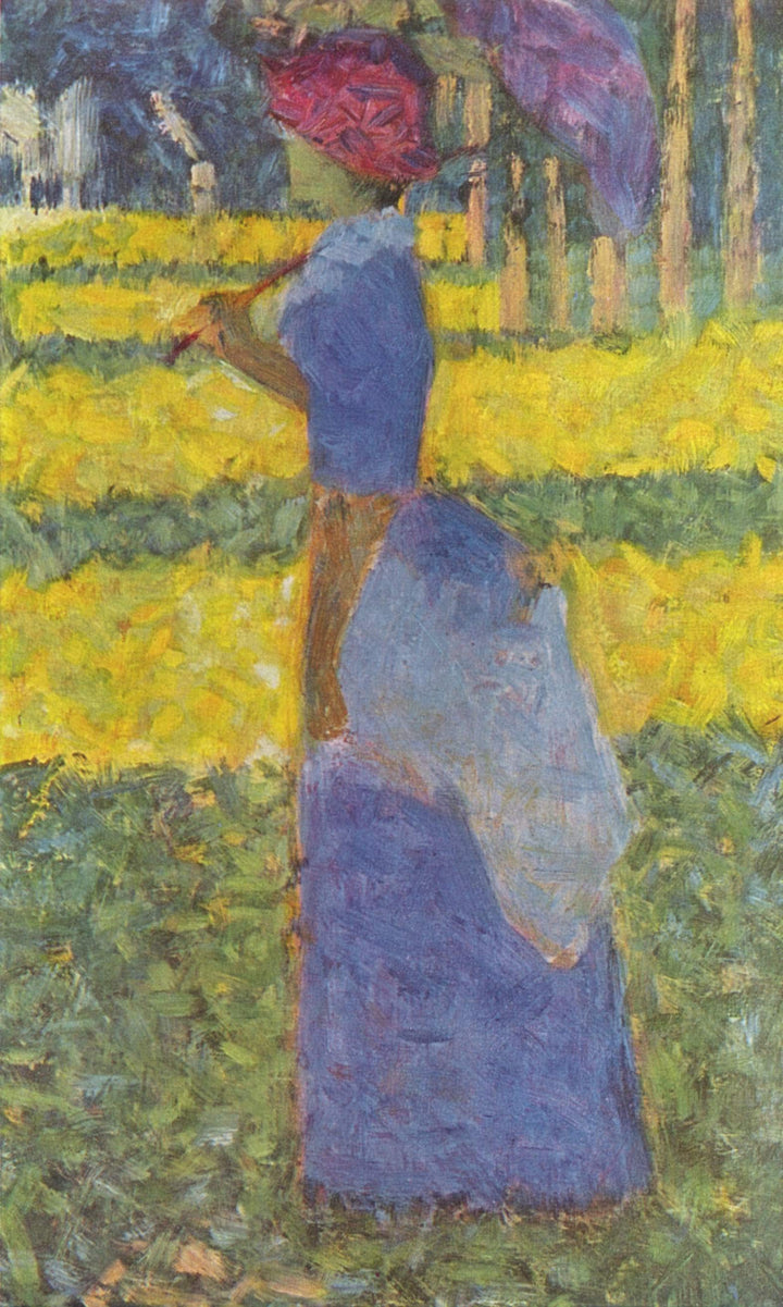 Woman with Umbrella by Georges Seurat — hand-painted botanical oil painting reproduction on canvas
