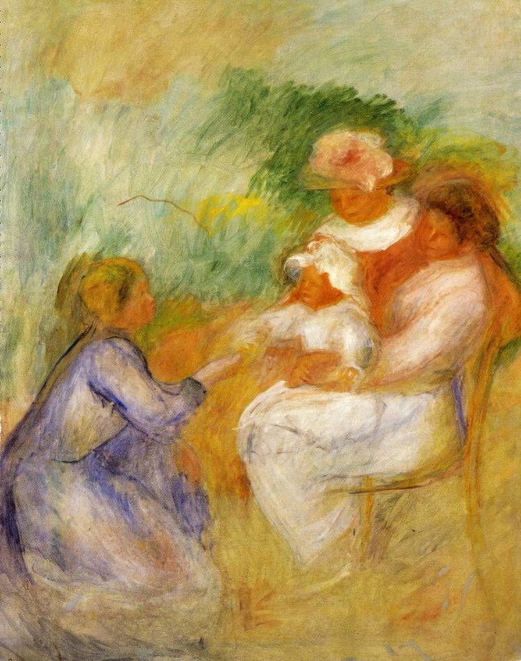 Women and Child by Pierre-Auguste Renoir — hand-painted portrait oil painting reproduction on canvas