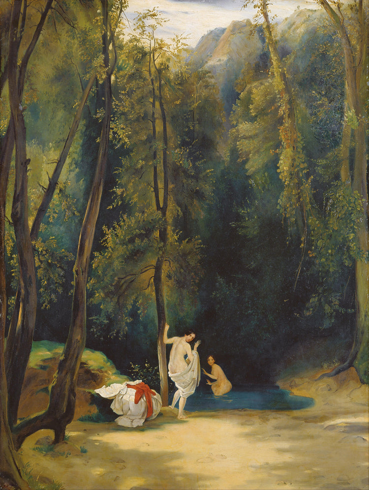 Women Bathing in the Park at Terni - Carl Blechen