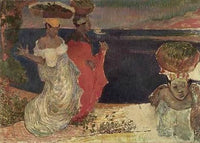 Women by Yhe Shore, Sketch by Charles Laval — hand-painted portrait oil painting reproduction on canvas