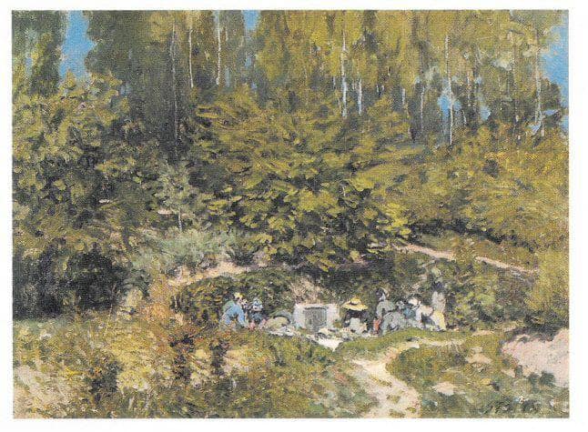 Women Laudering by Alfred Sisley — hand-painted botanical oil painting reproduction on canvas