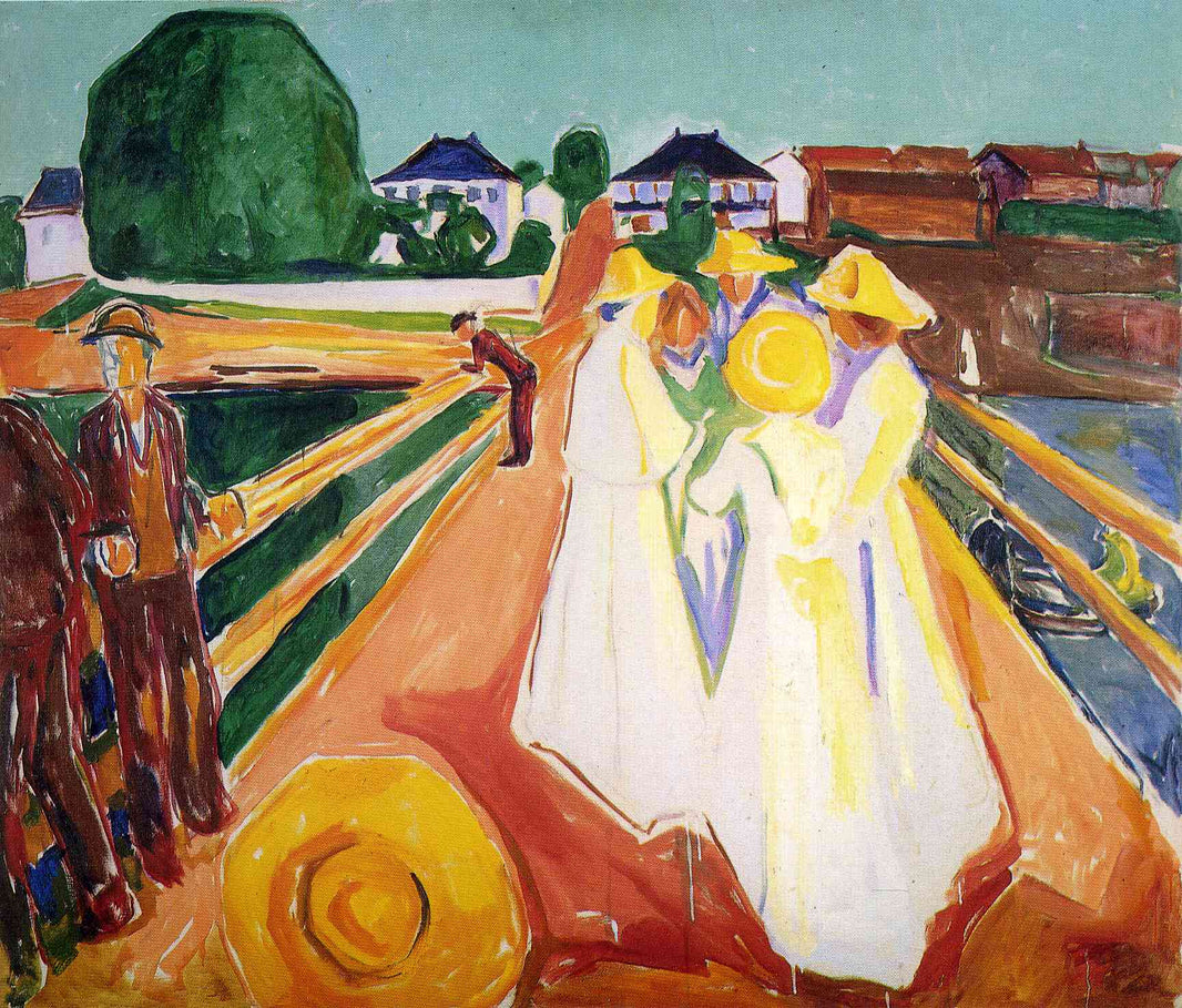 Women on the Bridge by Edvard Munch — hand-painted abstract oil painting reproduction on canvas