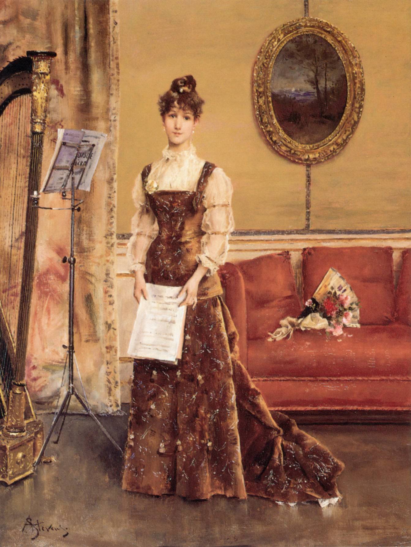 Women's Harp - Alfred Stevens