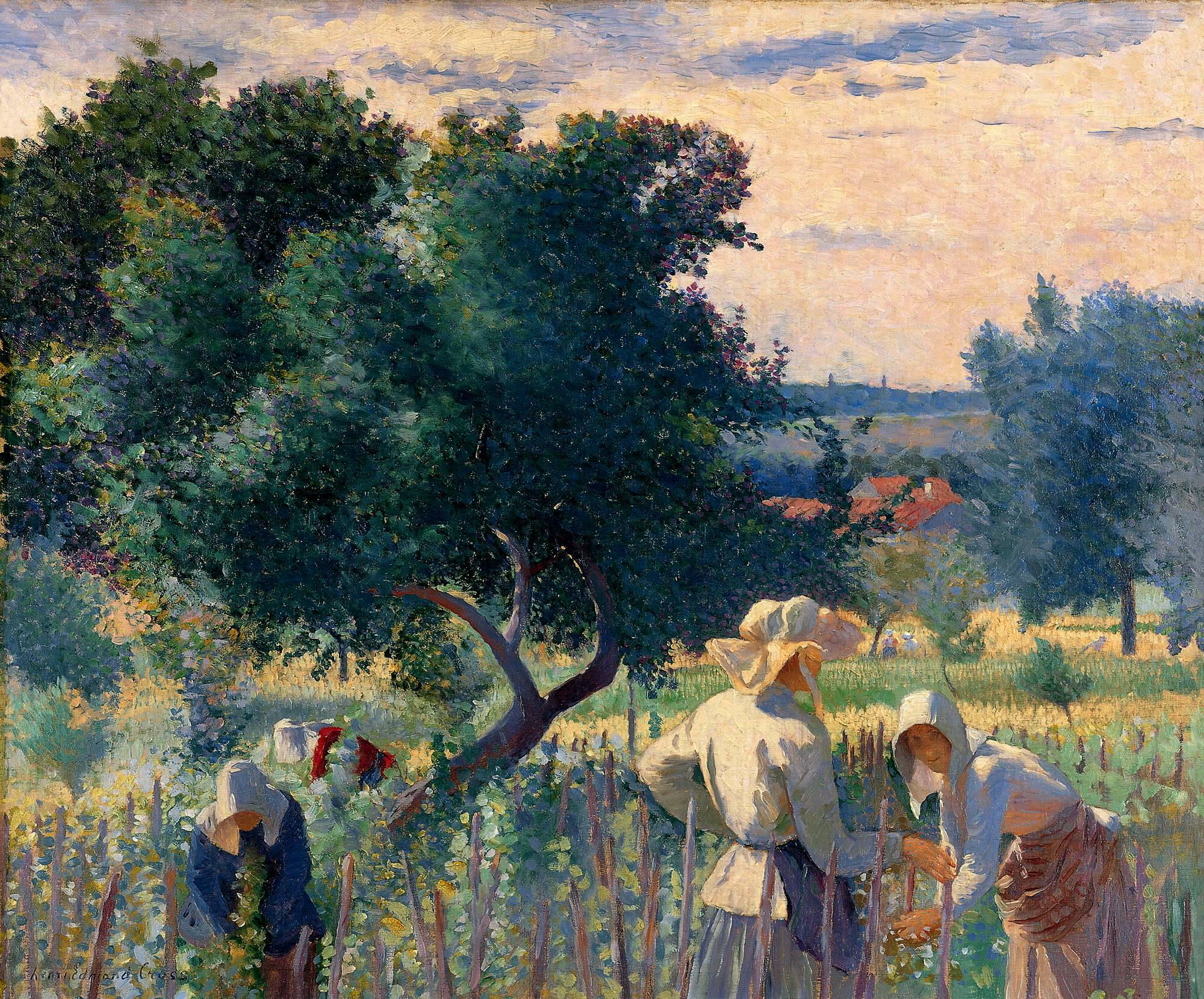 Women Tying the Vine - Henri-Edmond Cross