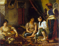 The Women of Algiers in their Apartment by Eugene Delacroix — hand-painted portrait oil painting reproduction on canvas