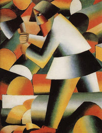 Woodcutter by Kazimir Malevich — hand-painted abstract oil painting reproduction on canvas