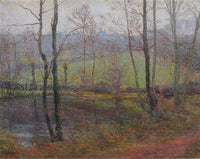 Wooded Landscape by Gustave Loiseau — hand-painted botanical oil painting reproduction on canvas