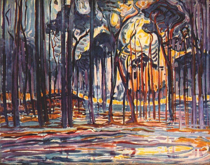 Woods near Oele by Piet Mondrian — hand-painted abstract oil painting reproduction on canvas
