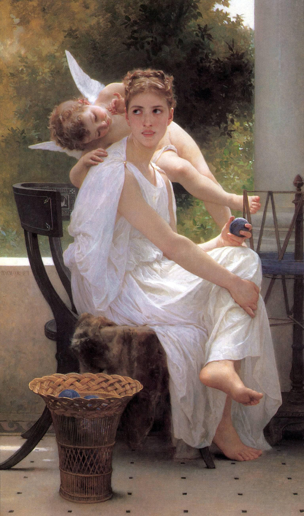 Work Interrupted by William-Adolphe Bouguereau — hand-painted portrait oil painting reproduction on canvas