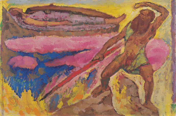 Wotan and Brunhilde by Koloman Moser — hand-painted abstract oil painting reproduction on canvas