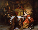 Wrath of Ahasuerus by Jan Steen — religion oil painting wall art, Baroque