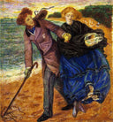 Writing on the Sand by Dante Gabriel Rossetti — group oil painting wall art, Romanticism