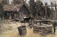 Yard by Konstantin Korovin — hand-painted botanical oil painting reproduction on canvas