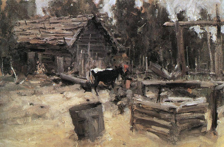 Yard by Konstantin Korovin — hand-painted botanical oil painting reproduction on canvas