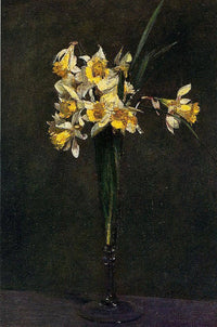 Yellow Flowers (also known as Coucous) by Henri Fantin-Latour — hand-painted botanical oil painting reproduction on canvas