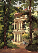 Yerres, Colonnade of the Casin by Gustave Caillebotte — forest oil painting wall art, Impressionism