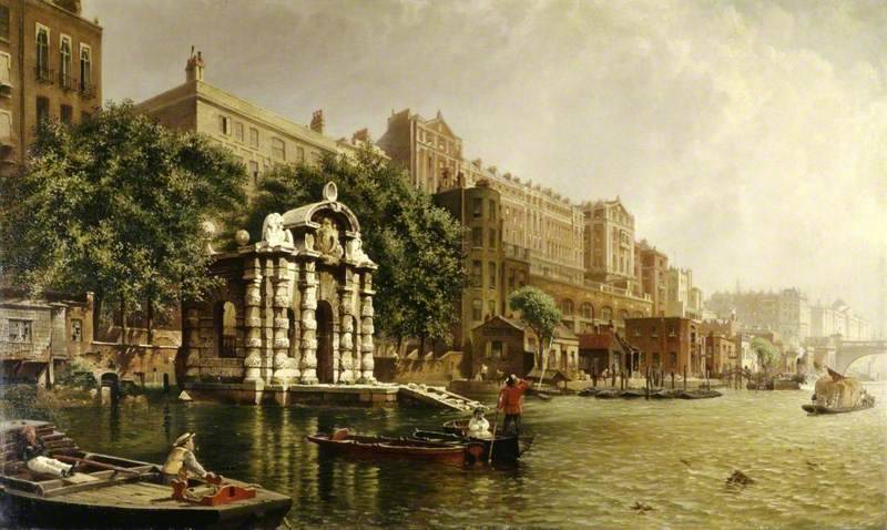 York Watergate and the Adelphi from the River, London - John O'Connor