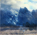 Yosemite Valley Twin Peaks by Albert Bierstadt — hand-painted botanical oil painting reproduction on canvas