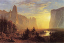 Yosemite Valley, Yellowstone Park by Albert Bierstadt — seascapes oil painting wall art, Luminism