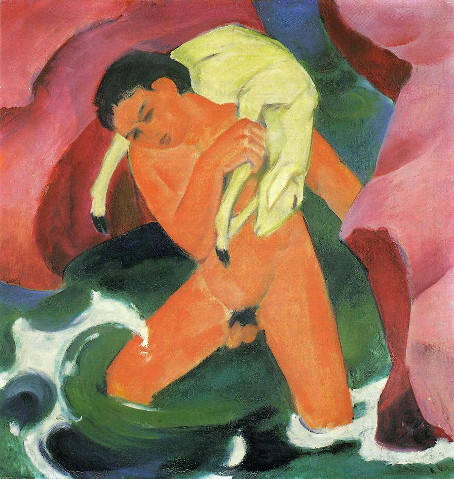 Young Boy with a Lamb - Franz Marc