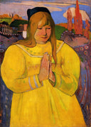 Young Christian Girl by Paul Gauguin — hand-painted portrait oil painting reproduction on canvas