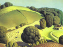 Young Corn by Grant Wood — rural oil painting wall art, Regionalism