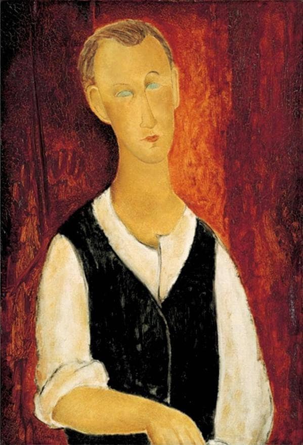 Young Farmer by Amedeo Modigliani — hand-painted portrait oil painting reproduction on canvas