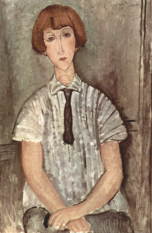 Young Girl in a Striped Shirt