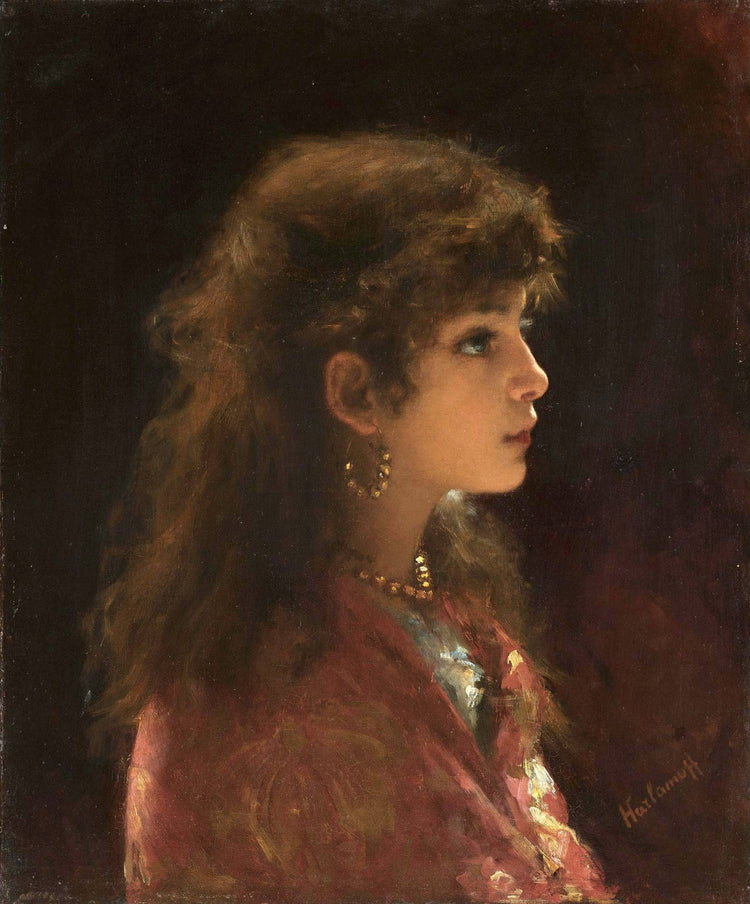 Young Girl in Profile - Alexei Harlamoff